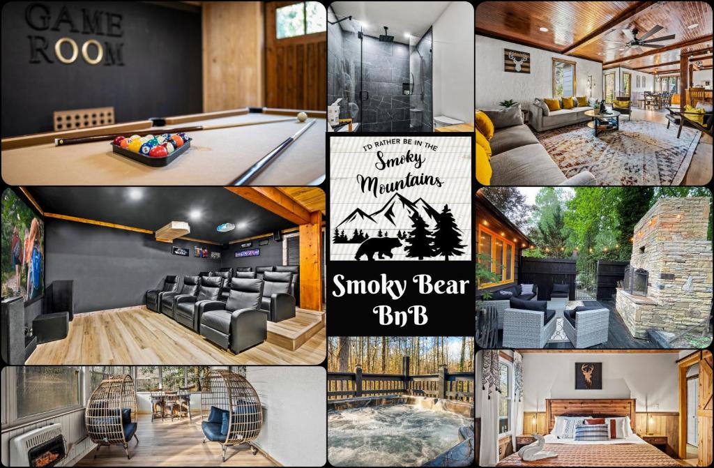 Smoky Bear BnB! Theater, Game Room, Hot Tub, Bar, 5Br 5Ba