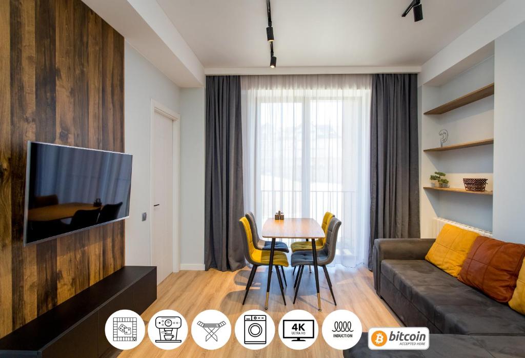 Light and stylish 2 bedroom apartment near the Gondola lift in New Gudauri
