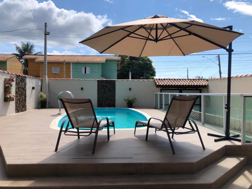 Piscina aquecida, 3 dorms ar condicionado, Cervejeira e Bilhar, a 500 metros do Mar photo 1