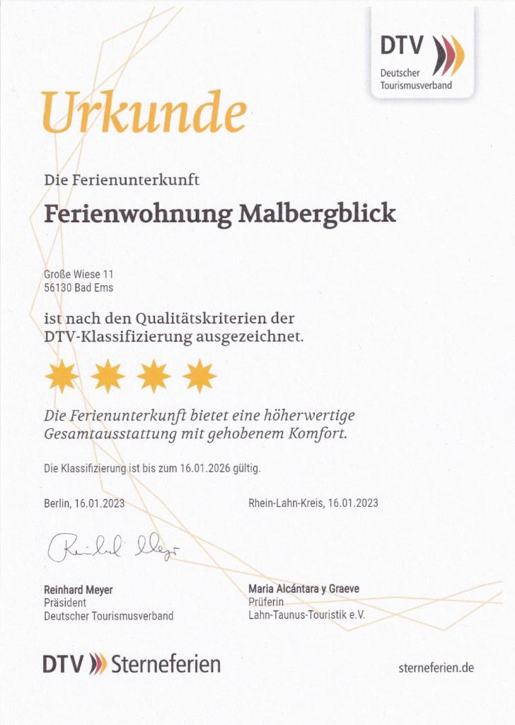 Ferienwohnung Malbergblick klassifiziert mit 4 DTV-Sternen photo 1