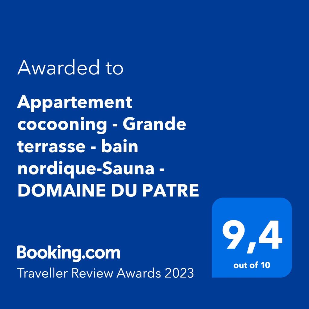 Appartement cocooning - Grande terrasse - bain nordique-Sauna - DOMAINE DU PATRE photo 2