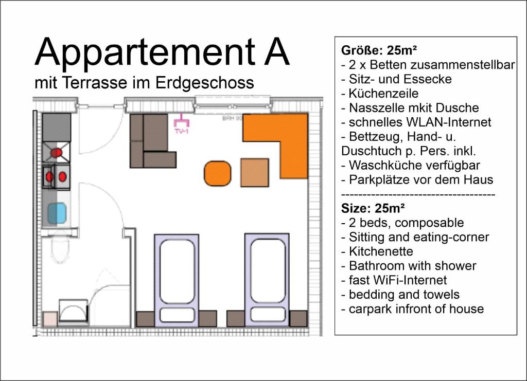 APPARTEMENTHAUS "AM KORNFELD" - 10 Apartments, 40 Betten, Raucher-Balkon, Waschraum photo 2