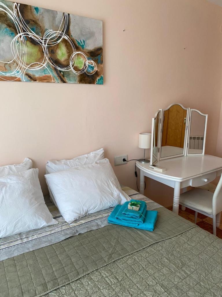 Comfortable guest room with balcony