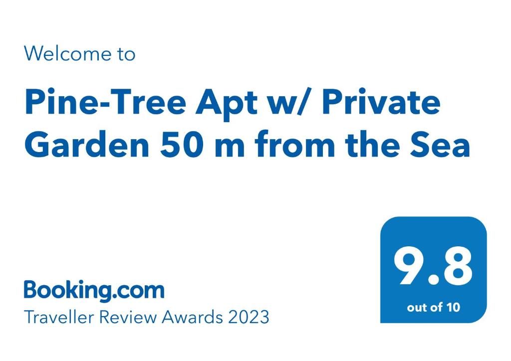 Pine-Tree Apt w/ Private Garden 50 m from the Sea photo 1