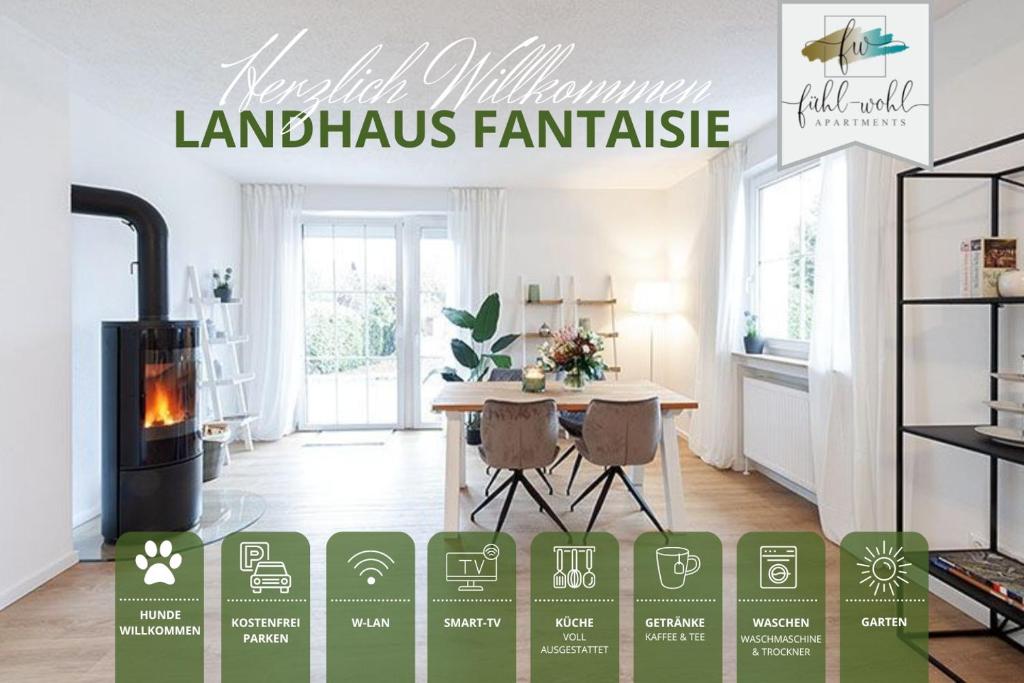 Landhaus Fantaisie - Wohnen nahe Schlosspark -Stadtgrenze Bayreuth für 1-5 Personen