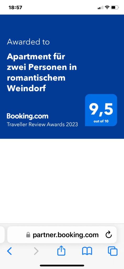 Apartment für zwei Personen in romantischem Weindorf photo 1