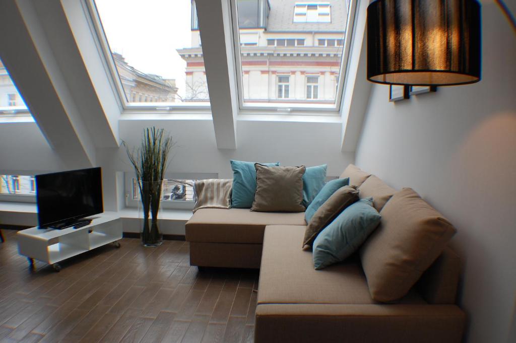 Апартаменты (Апартаменты с 1 спальней «Топ-7»), Alga Apartments am Westbahnhof
