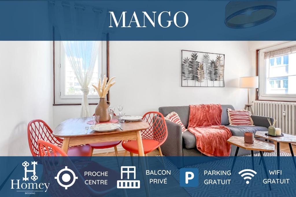 HOMEY MANGO - Proche centre/Parking Gratuit/Proche Gare/Balcon