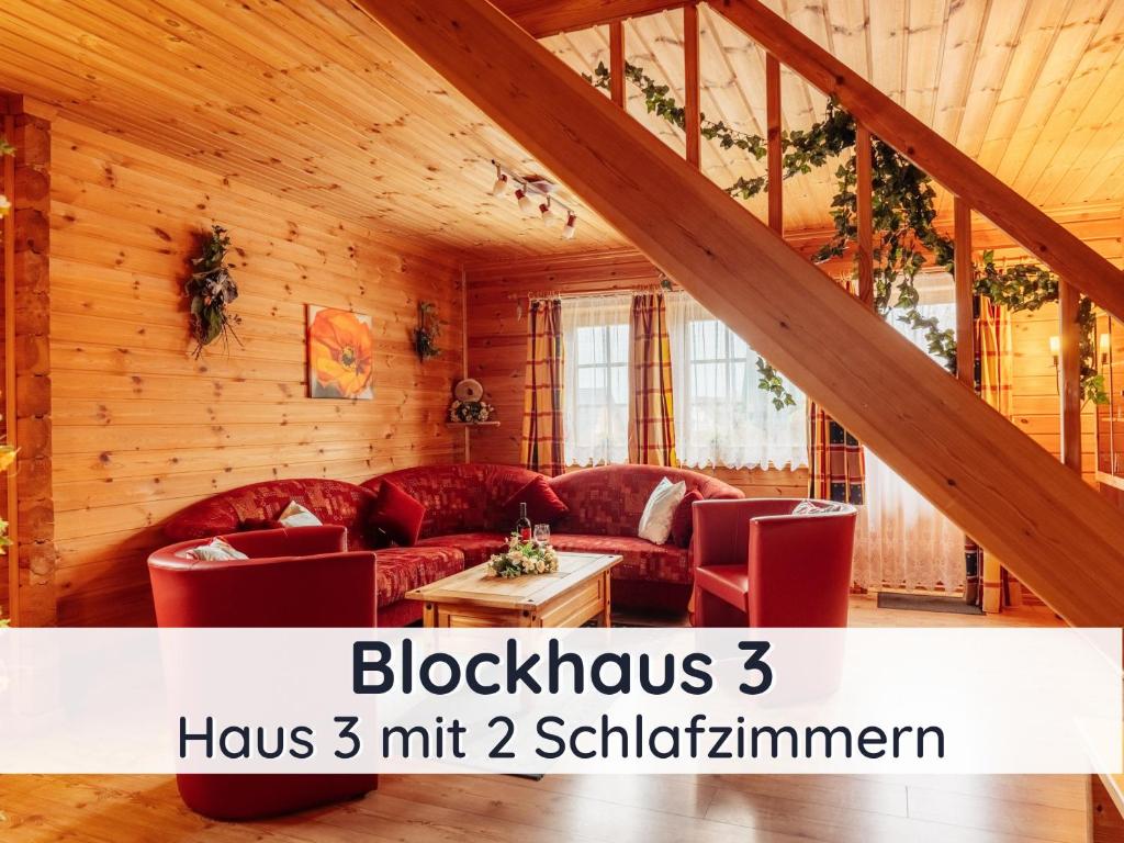 Der Fuchsbau - 3 separate Blockhäuser - ruhige Lage - 50m bis zum Wald - eingezäunter Garten photo 2