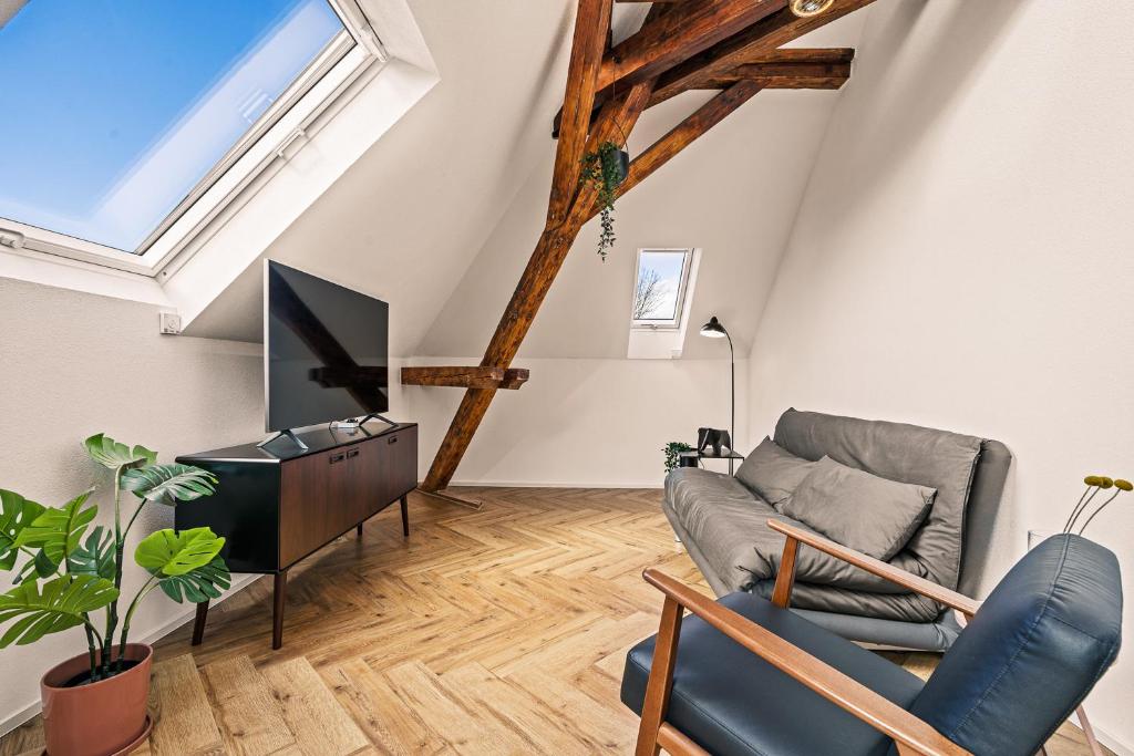 Maisonette-Wohnung mit freigelegtem Fachwerk photo 2