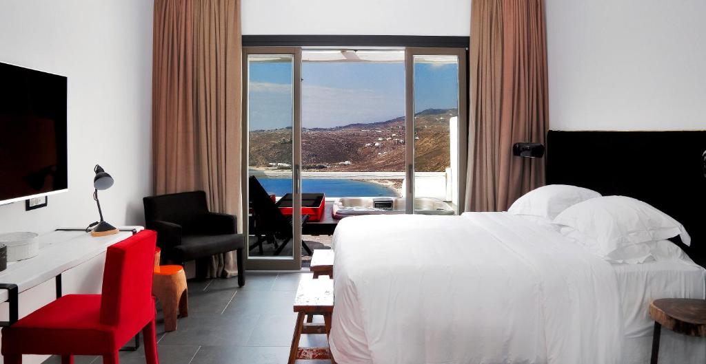 Двухместный (Номер «Пьюа» с гидромассажной ванной и видом на море), Myconian Avaton Resort