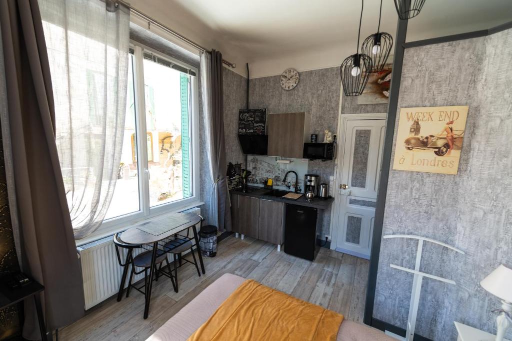 Studio Malou, cuisine, salle d'eau, terrasse amenagée photo 3
