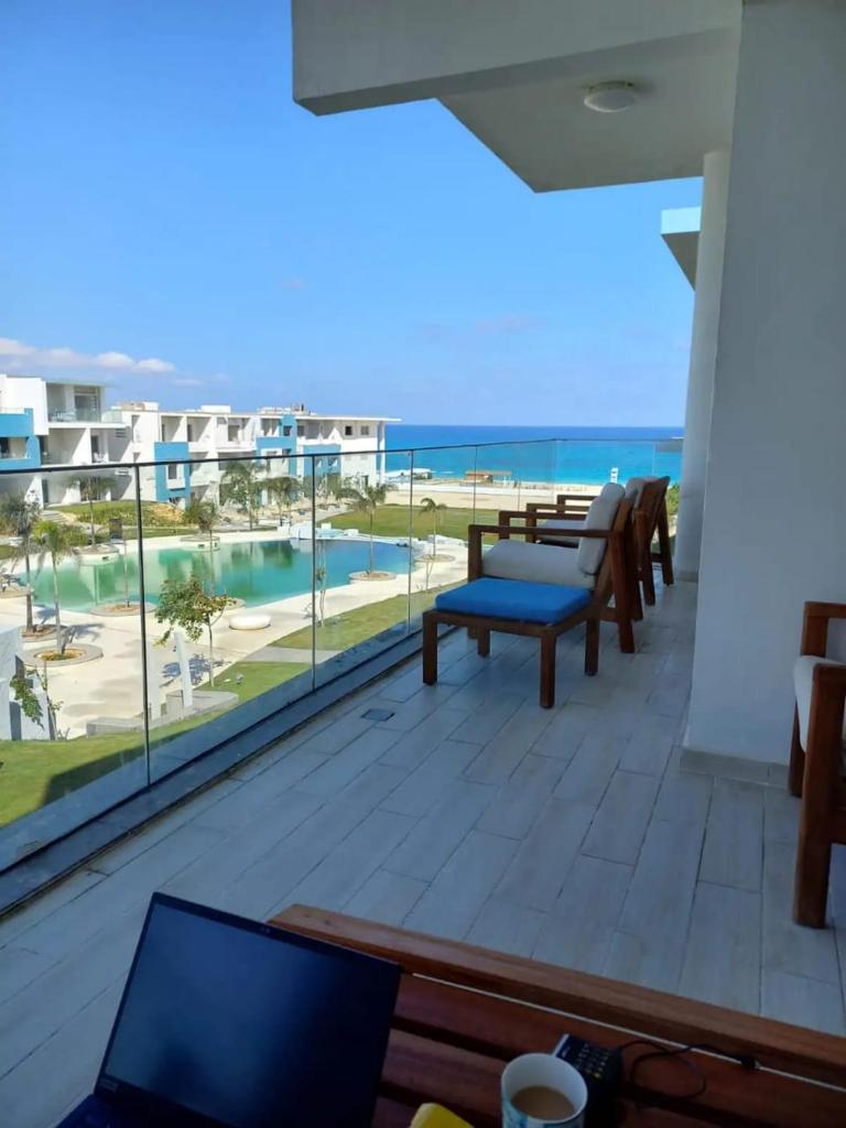 Modern Style Serviced Apartment at Fouka Bay North Coast with Pool and Sea View photo 1