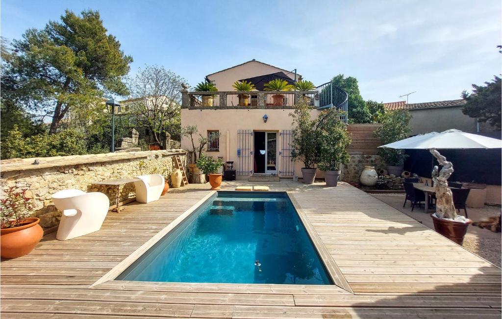 Amazing Home In Murviel Les Montpellie With Outdoor Swimming Pool, Wifi And 3 Bedrooms