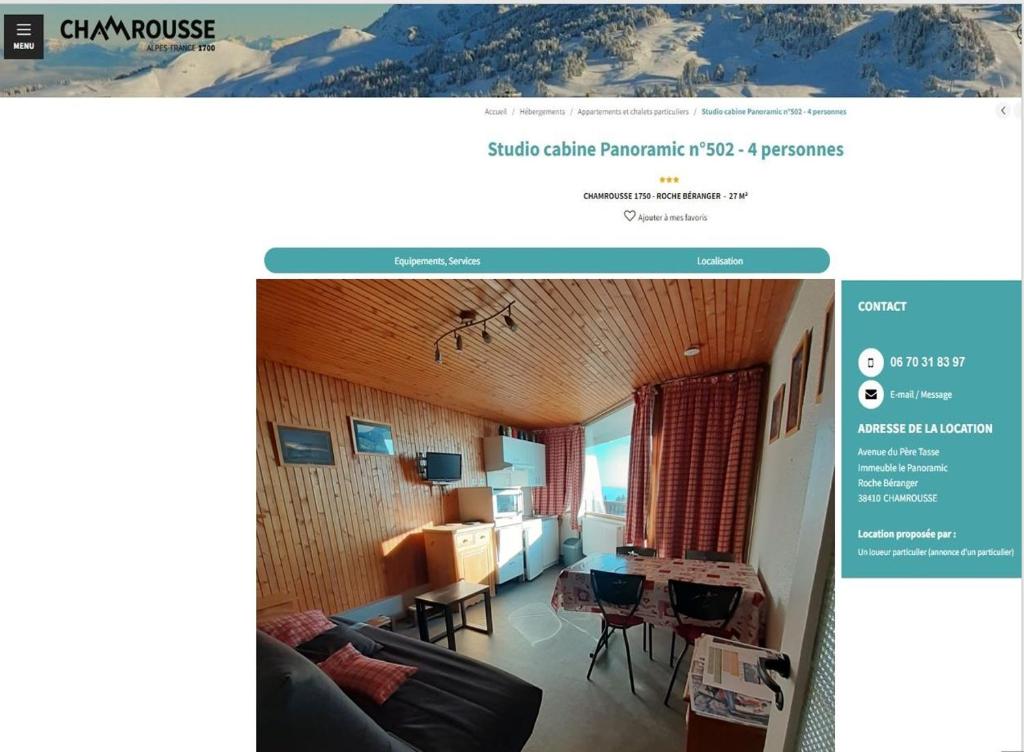 Appartement 4 personnes 30 m² Station Chamrousse, pied des pistes photo 4