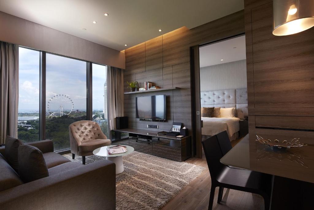 Апартаменты (Апартаменты «Премиум» с 1 спальней и видом на город), Pan Pacific Serviced Suites Beach Road