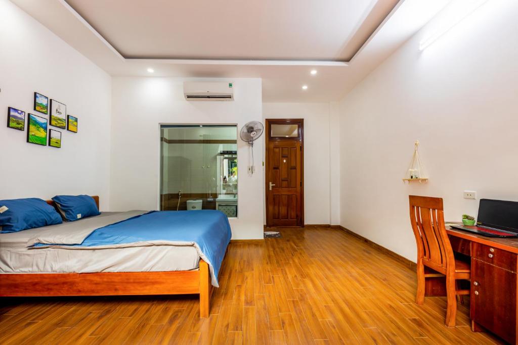 Simple House Near Beach and Night Street