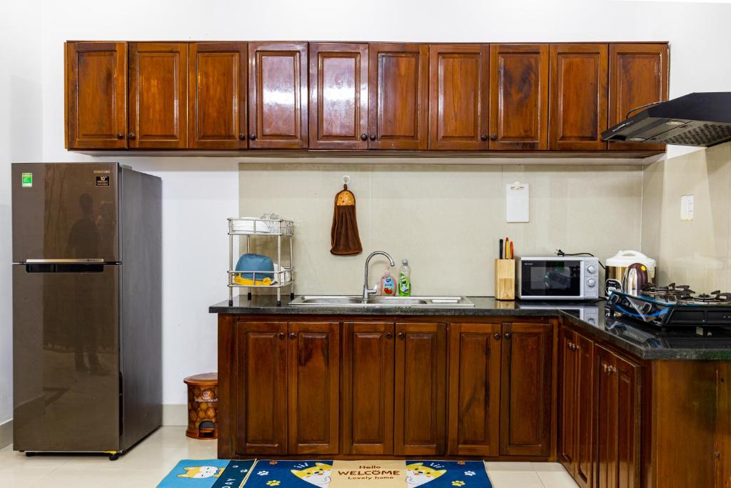 Simple House Near Beach and Night Street