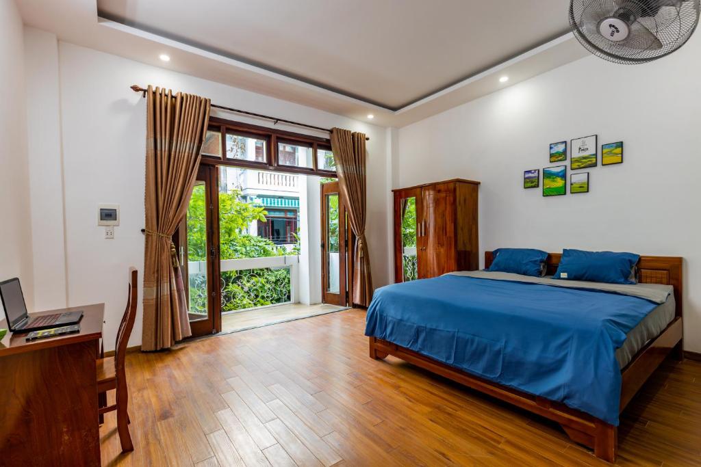 Simple House Near Beach and Night Street