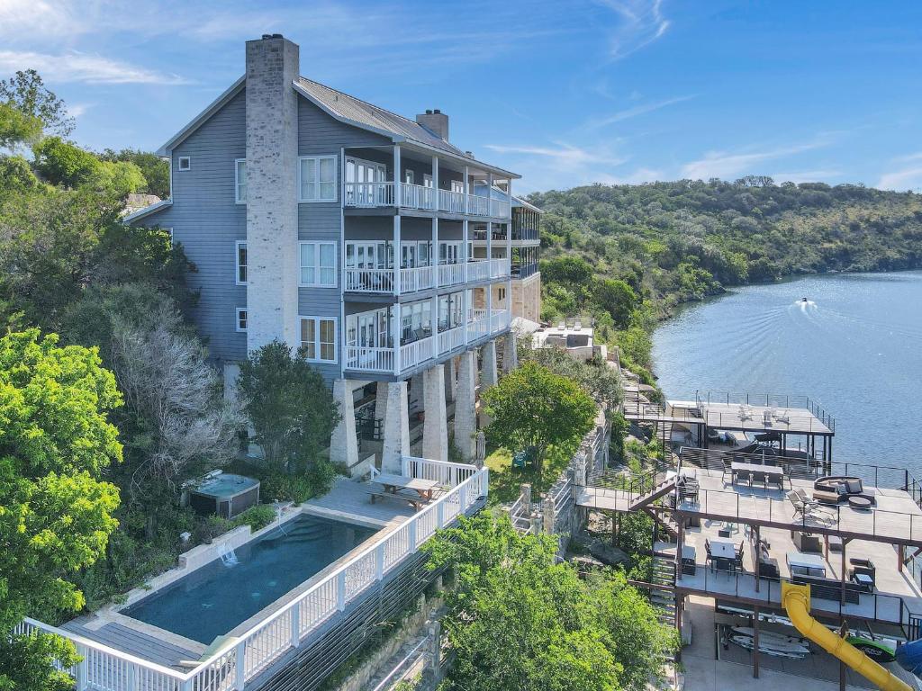 Luxury Lake Marble Falls House with Swimming Pool Hot Tub and private boat slip image