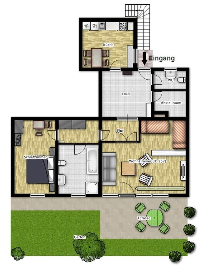 Rooms of Apartment Seeblick Wetter
