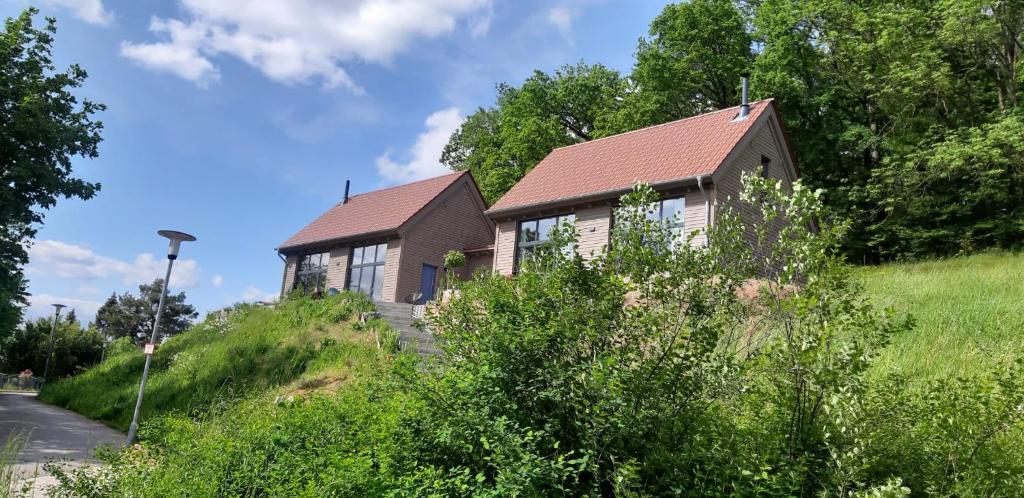 Odenwald-Lodge mit Infrarotsauna und E-Ladestation im Naturpark Odenwald "Haus Himmelblau" photo 2