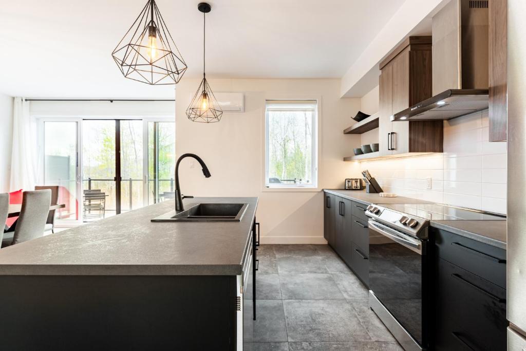 Le Memph Hirondelle spacious comfortable condo cottage eco responsible 3 bedrooms - hot tub & pool Memphrémagog Lake photo 4