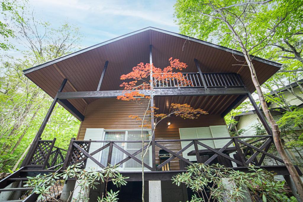 鳥の街77号北軽井沢#木の香りに包まれる癒しの木House#吹き抜けのある貸切別荘#BBQ#ダーツ#カラOK#大画面プロジェクター#駐車可 photo 4