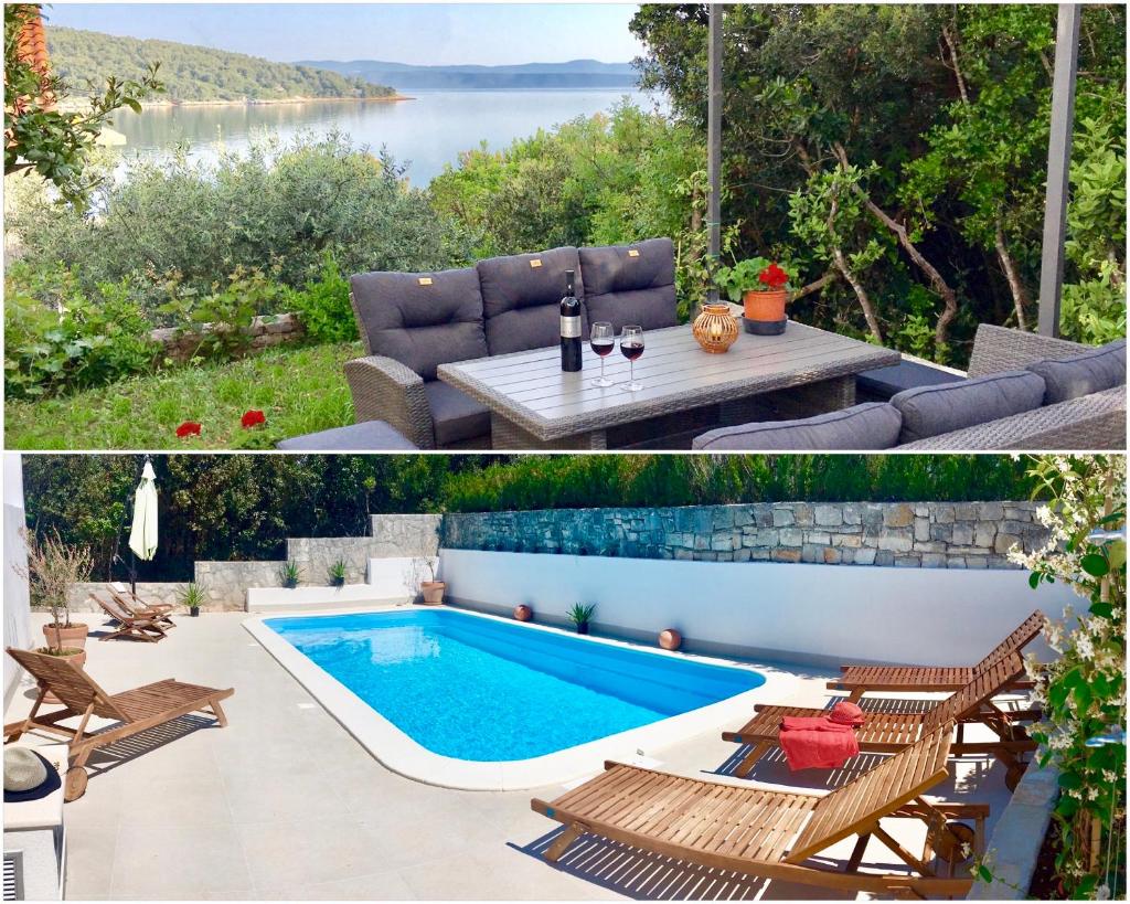 Villa Sol Necujam - private pool and 30m from the beach