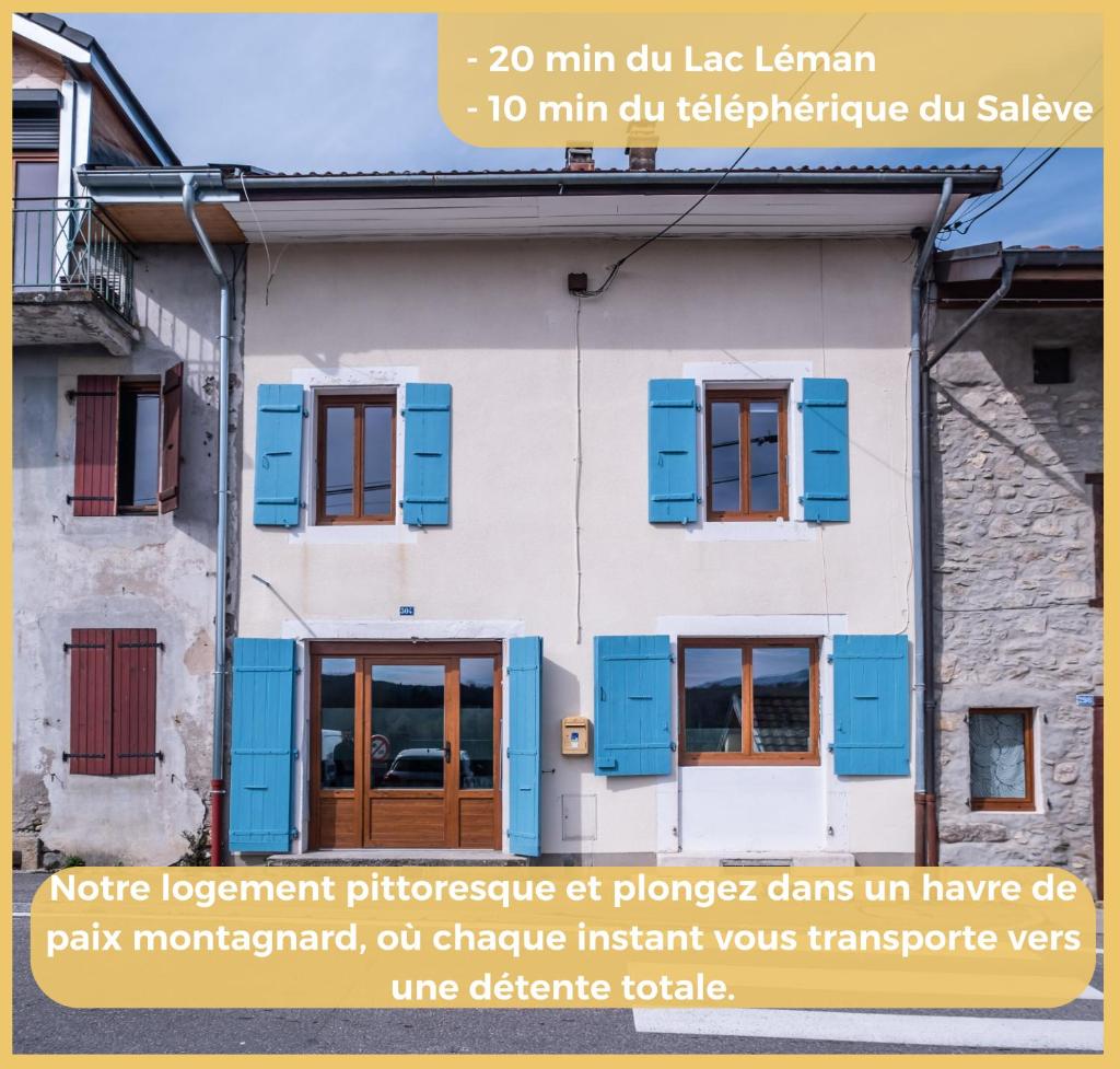 Maison de village T4 3 chambres avec parking gratuit Monnetier-Mornex