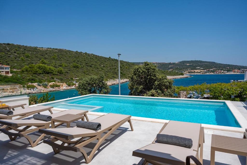 Beachfront Villa Larisa with Whirlpool, Media room photo 1