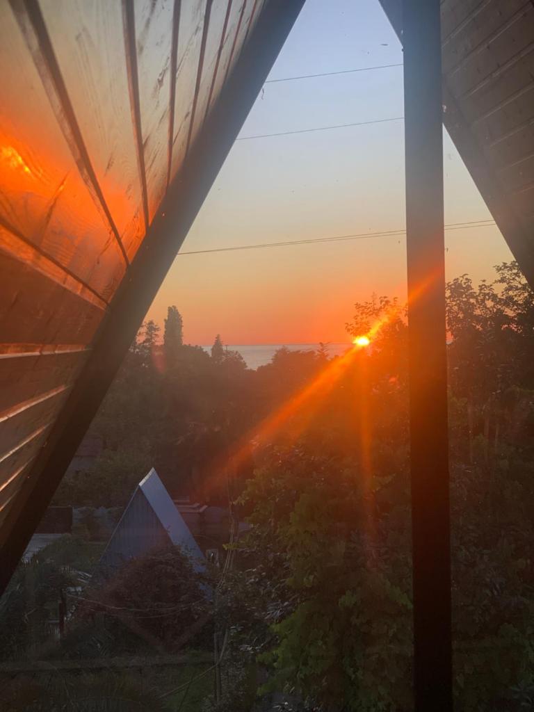 Eco house sunset photo 3