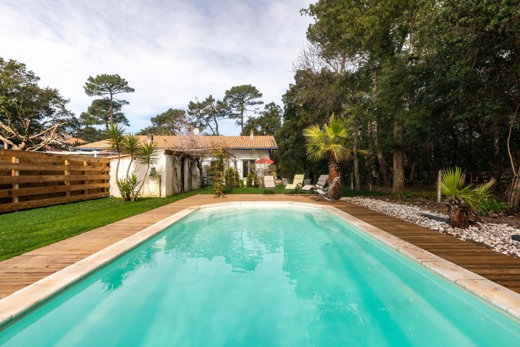 Landaise le lagunak avec piscine chauffée à 900 M de la plage photo 2