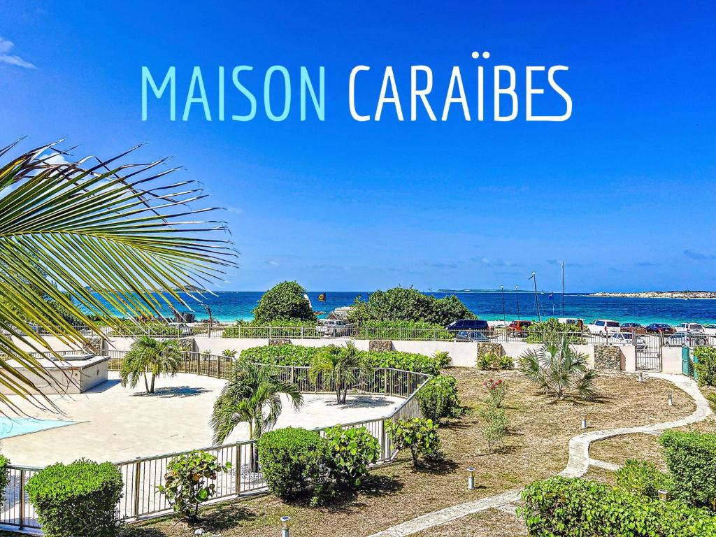 Maison Caraibes beach front on Orient Bay with 2 big pools