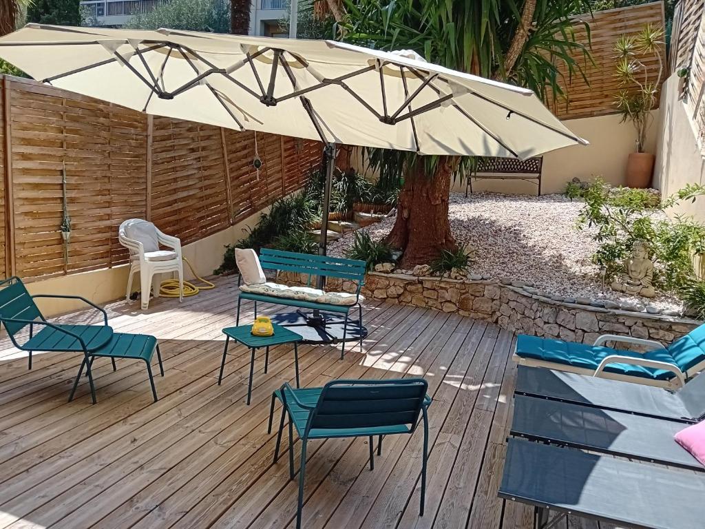 NICE- GAIRAUT - JARDIN PRIVE- GRAND F1 LUMINEUX-Piscine Collective photo 2