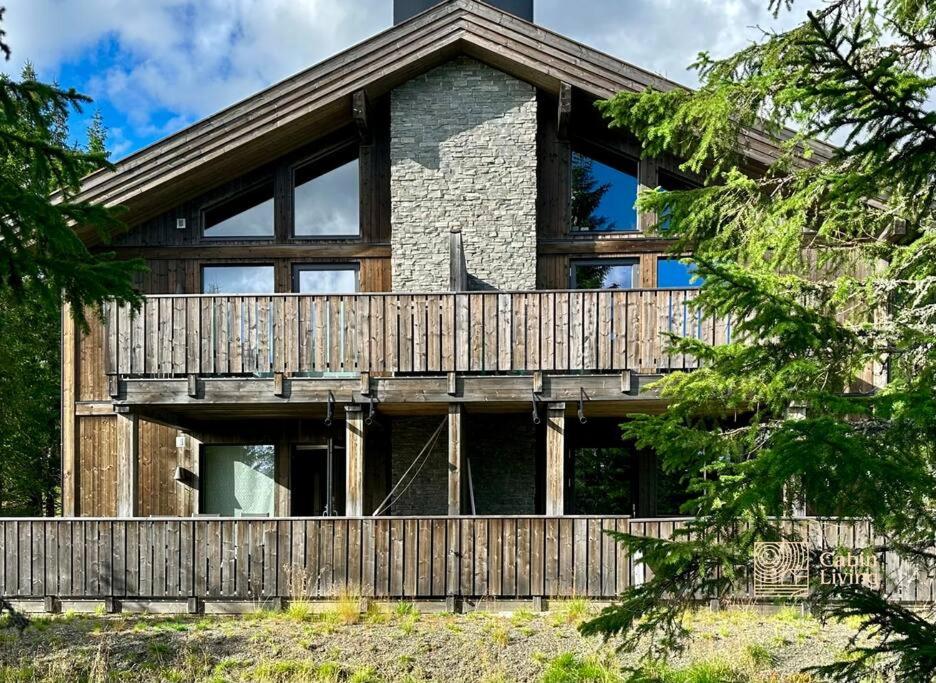 Modern ap next to the ski stadium, alpine slope