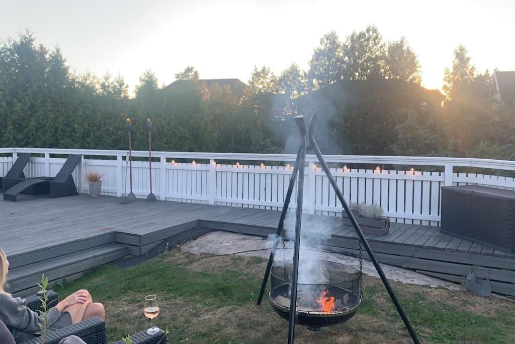 Trivelig villa med innendørs peis