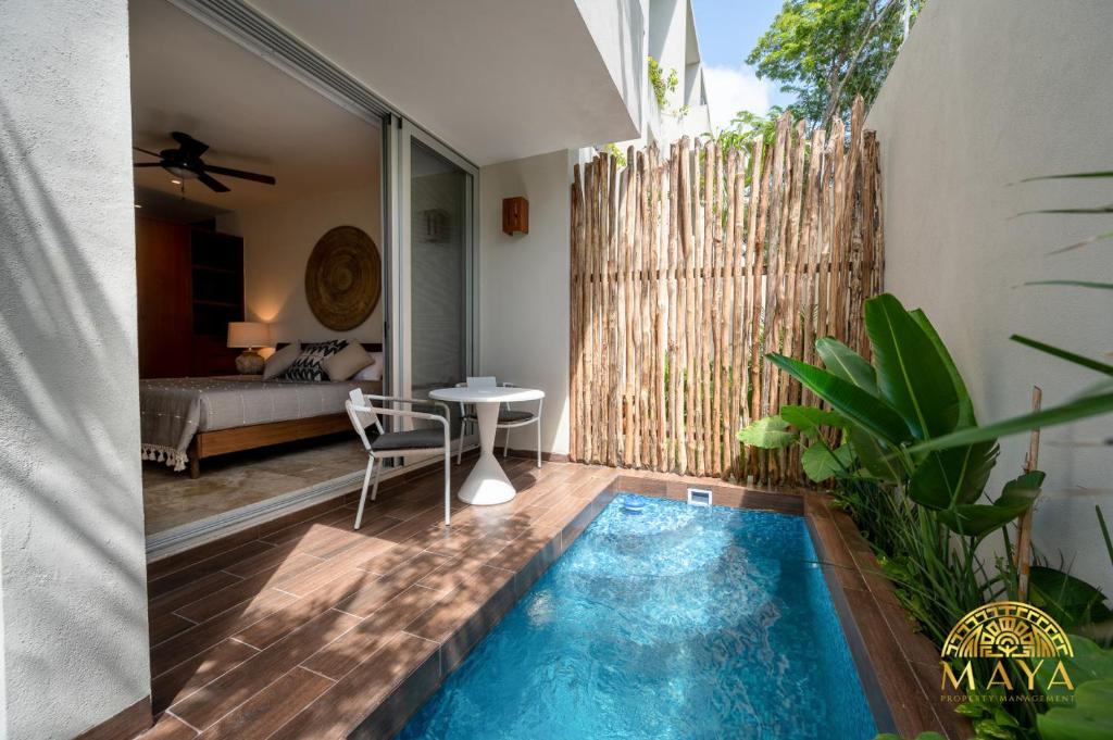 NHOA 112A Lux 2BR Condo Plunge Pool in Aldea Zama