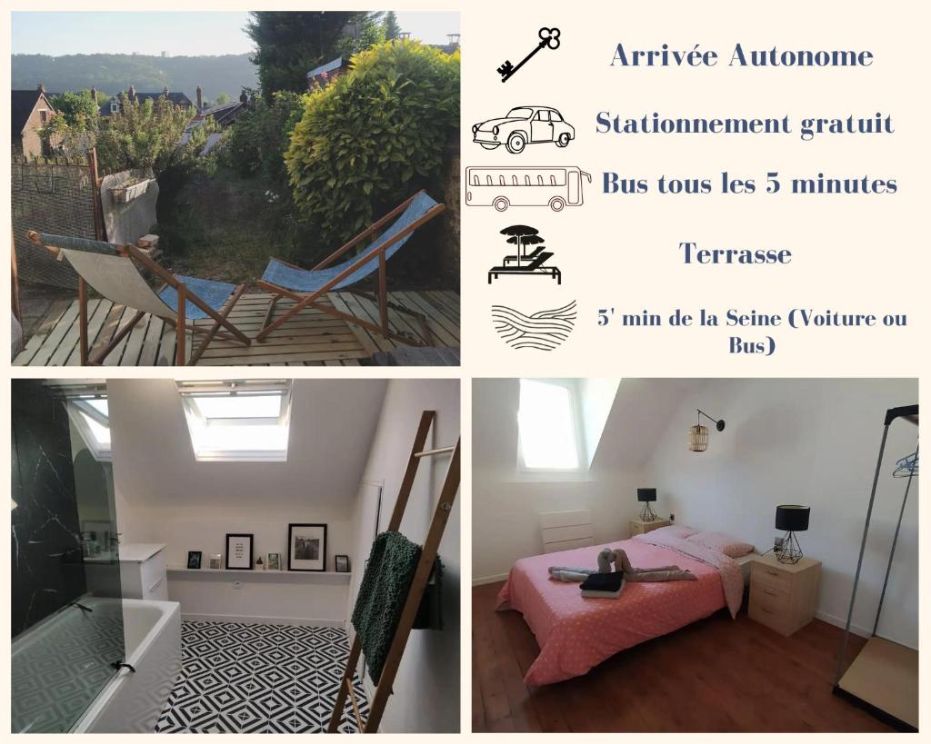 Le Nid Normand avec Terrasse - Stationnement facile et Gratuit - 5 min Seine