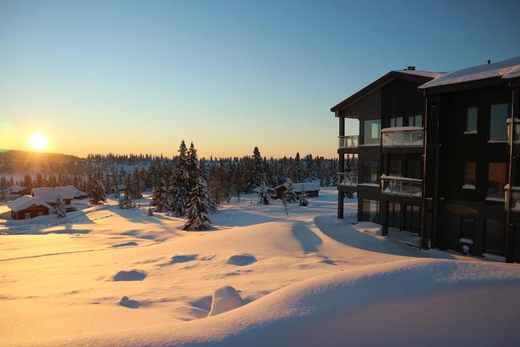 Beautiful penthouse with panoramic view at Sjusjøen