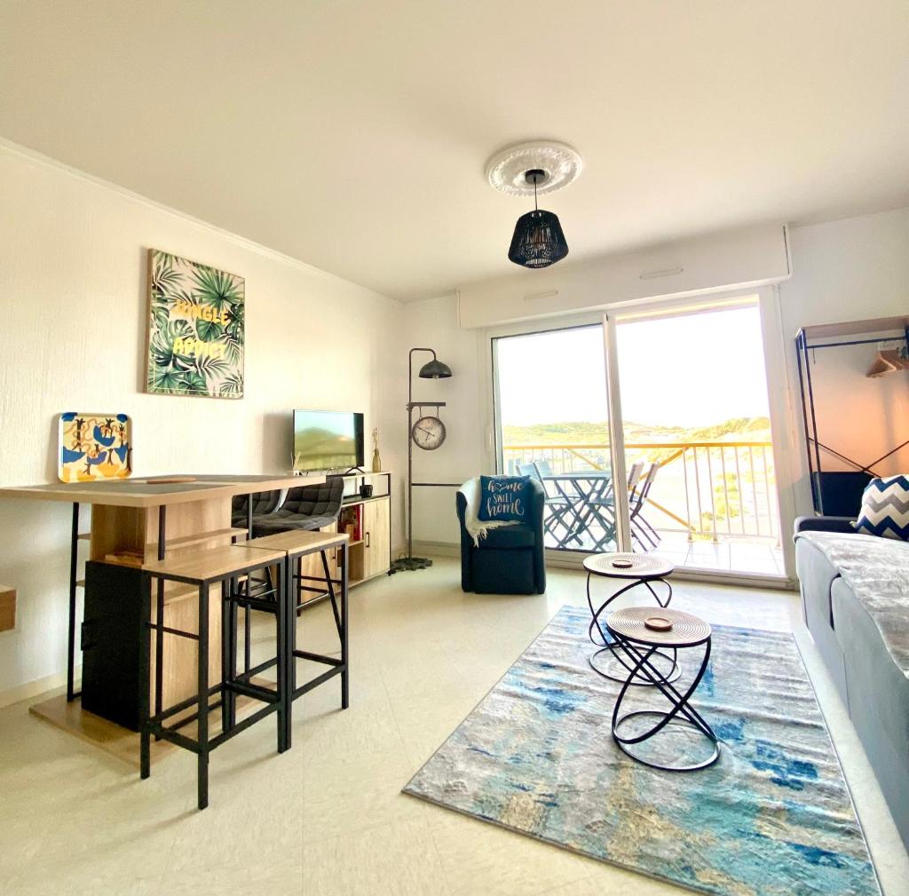 Studio DUNES de NALA avec balcon vue Dunes et latérale Mer pour 4 pers 100m plage wifi ménage compris photo 2