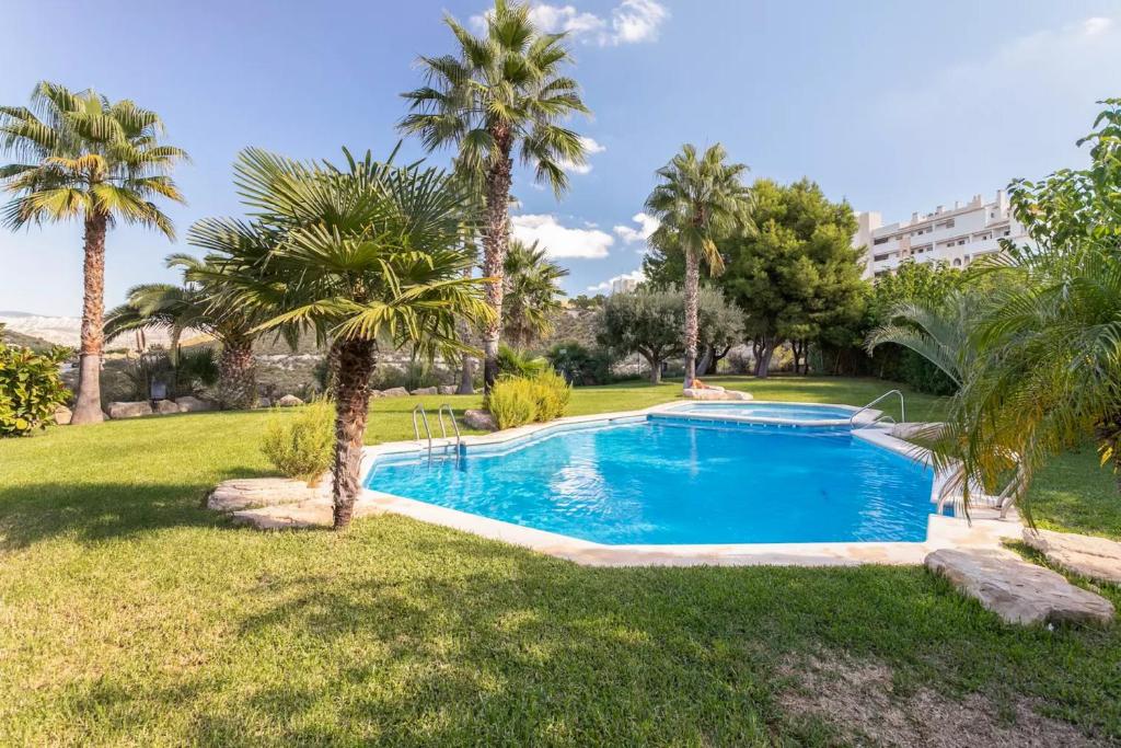 2 bedrooms appartement with sea view shared pool and enclosed garden at Mutxamel 6 km away from the beach photo 1