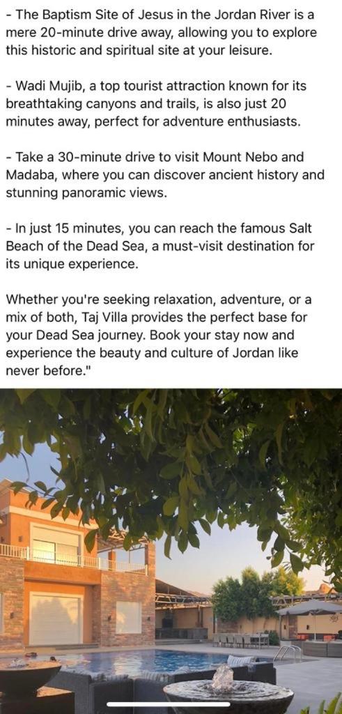Taj Villa deadsea - Entire Villa with sea view photo 4