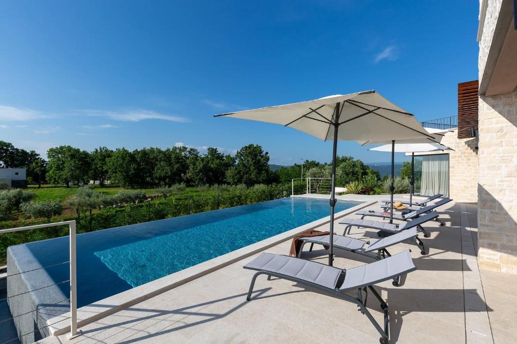 Villa Faloniga with pool and view in Vizinada photo 2