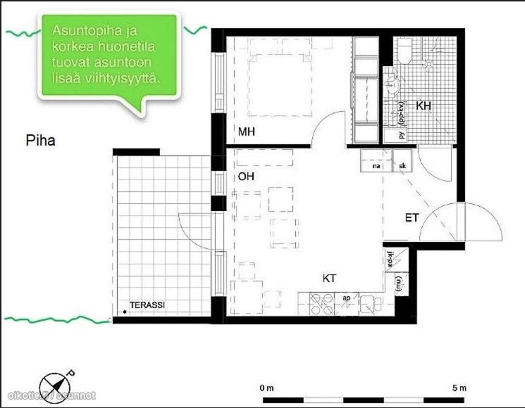 2-room apartment 7 min by train from airport photo 1