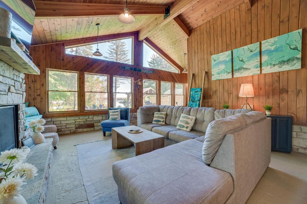 Lakefront Kalkaska Cottage with Fire Pit! photo 2