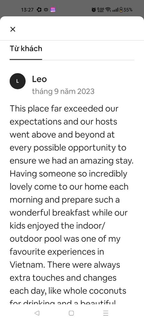 Golden Walls Homestay near the ancient town of Hoi An