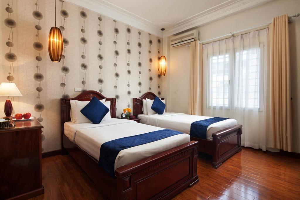 Двухместный (Двухместный номер Делюкс с 2 отдельными кроватями), Hanoi Golden Moon Hotel