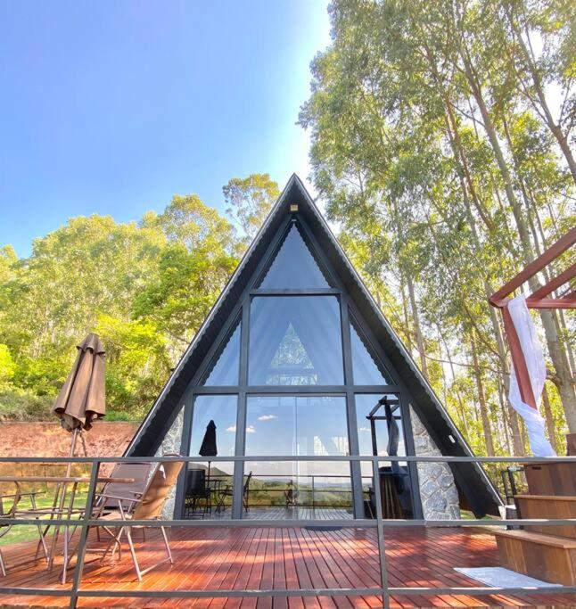 Cabana Raízes: A-Frame com vista para as montanhas photo 2