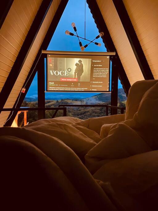 Cabana Raízes: A-Frame com vista para as montanhas photo 1